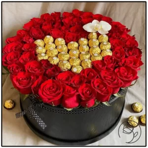 باکس گل رز و شکلات